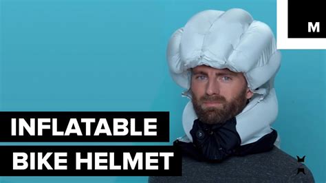 quickly inflating bike helmet.